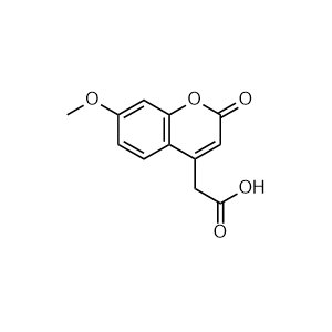 7-Methoxycoumarin-4-acetic acid 化学構造式