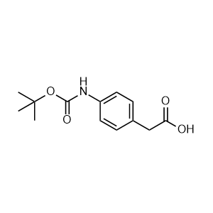 Boc-(4-Aminophenyl)acetic acid 化学構造式