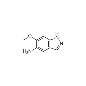 6-Methoxy-1H-indazol-5-amine 化学構造式