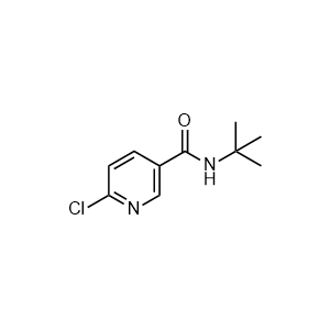 N-(tert-Butyl)-6-chloronicotinamide 化学構造式