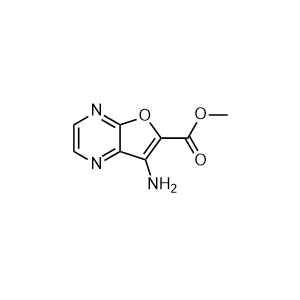 Ethyl 7-aminofuro[2,3-b]pyrazine-6-carboxylate 化学構造式