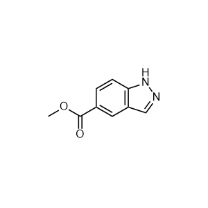 Methyl 1H-indazole-5-carboxylate 化学構造式