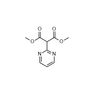 dimethyl 2-(pyrimidin-2-yl)malonate 化学構造式