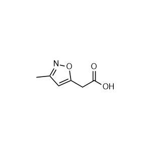 3-Methylisoxazole-5-acetic acid 化学構造式