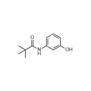N-(3-hydroxyphenyl)pivalamide 化学構造式