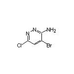 3-Amino-4-bromo-6-chloropyridazine 化学構造式