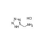 5-Tetrazolemethanamine Hydrochloride 化学構造式