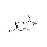 6-Chloro-4-methylnicotinic Acid 化学構造式