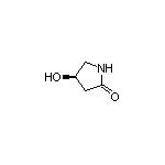 (R)-4-Hydroxypyrrolidin-2-one 化学構造式