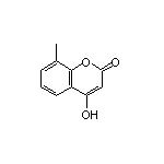 4-Hydroxy-8-methyl-2H-chromen-2-one 化学構造式