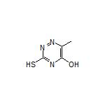 3-Mercapto-6-methyl-1,2,4-triazin-5-ol 化学構造式