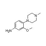 3-Methoxy-4-(4-methyl-1-piperazinyl)aniline 化学構造式