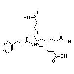 3,3’-[[2-(Cbz-amino)-2-[(2-carboxyethoxy)methyl]propane-1,3-diyl]bis(oxy)]dipropanoic Acid 化学構造式