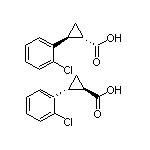 trans-2-(2-Chlorophenyl)cyclopropanecarboxylic Acid 化学構造式