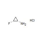 (1S,2R)-2-Fluorocyclopropanamine Hydrochloride 化学構造式