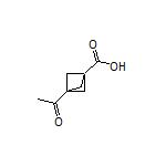 3-Acetylbicyclo[1.1.1]pentane-1-carboxylic Acid 化学構造式