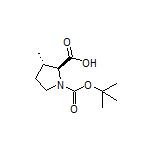 (2S,3S)-1-Boc-3-methyl-L-proline 化学構造式