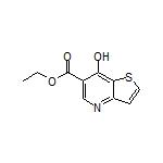 Ethyl 7-Hydroxythieno[3,2-b]pyridine-6-carboxylate 化学構造式