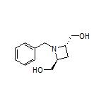 [(2S,4S)-1-Benzylazetidine-2,4-diyl]dimethanol 化学構造式