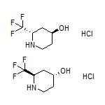 trans-2-(Trifluoromethyl)piperidin-4-ol Hydrochloride 化学構造式