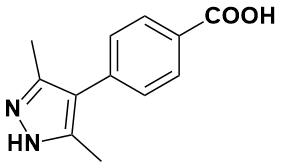 4-(3,5-Dimethyl-1H-Pyrazol-4-Yl)Benzoic Acid 化学構造式