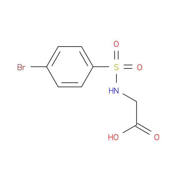 2-(4-Bromophenylsulfonamido)acetic acid 化学構造式