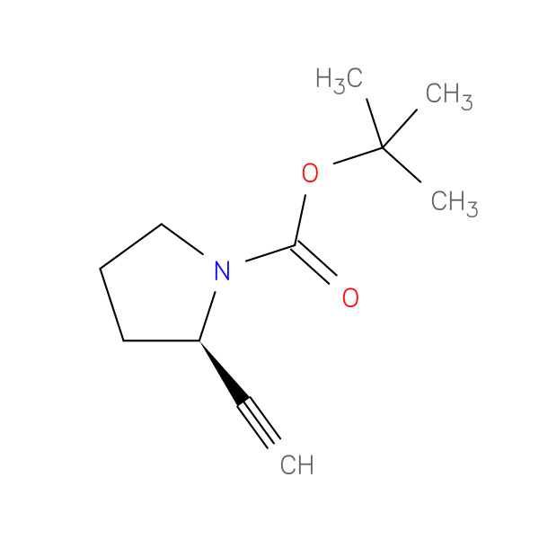 (R)-1-Boc-2-Ethynylpyrrolidine 化学構造式