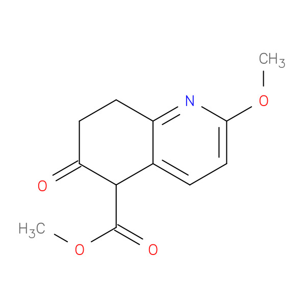 Methyl 2-methoxy-6-oxo-5,6,7,8-tetrahydroquinoline-5-carboxylate 化学構造式