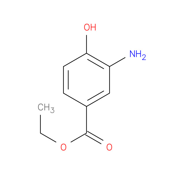 Benzoic acid, 3-amino-4-hydroxy-, ethyl ester 化学構造式