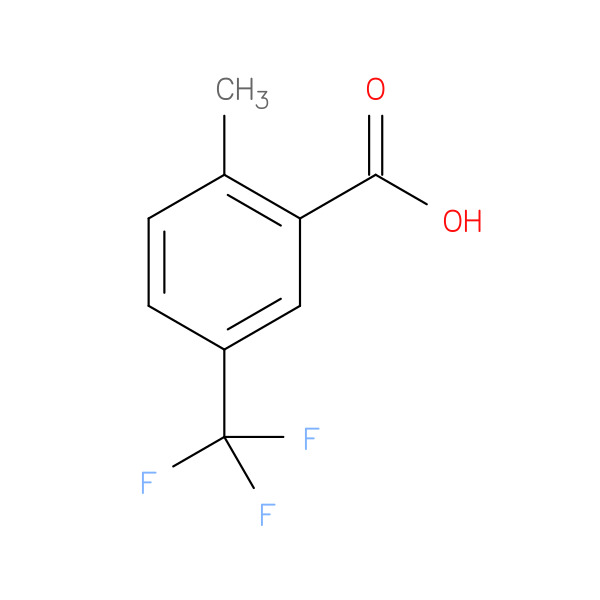 2-Methyl-5-(Trifluoromethyl)Benzoic Acid 化学構造式