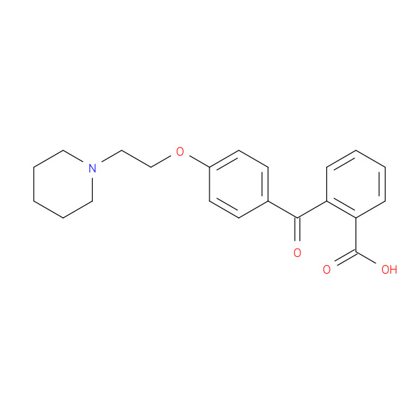 2-[4-[2-(1-Piperidinyl)ethoxy]benzoyl]benzoic Acid 化学構造式