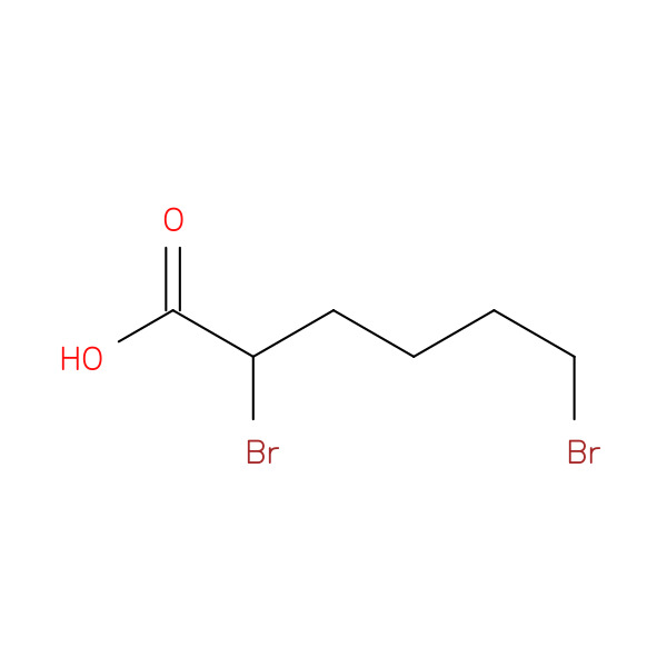 Hexanoic acid, 2,6-dibromo- 化学構造式