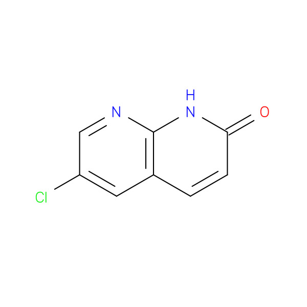 1,8-Naphthyridin-2(1H)-one, 6-chloro- 化学構造式