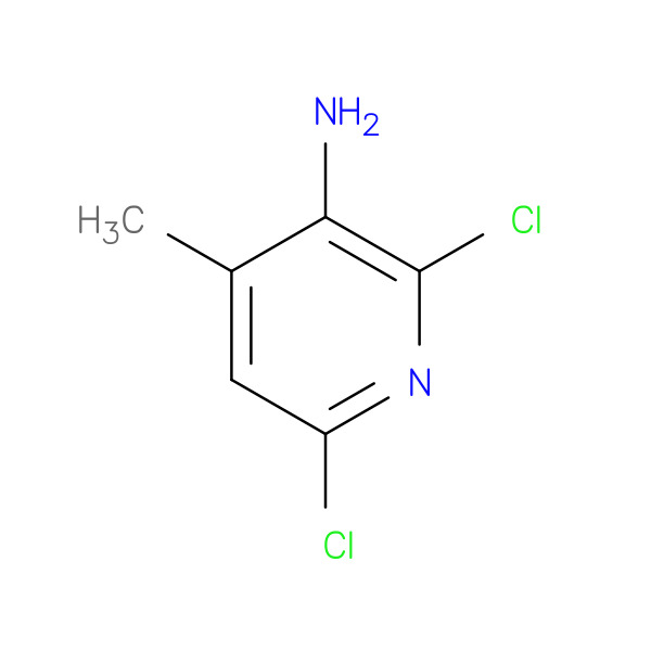2,6-Dichloro-4-methylpyridin-3-amine 化学構造式