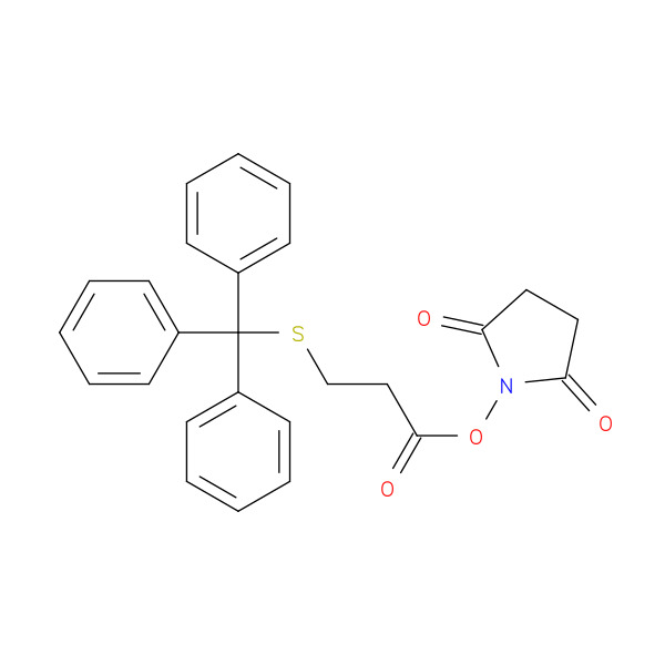 2,5-Dioxopyrrolidin-1-Yl 3-(Tritylthio)Propanoate 化学構造式