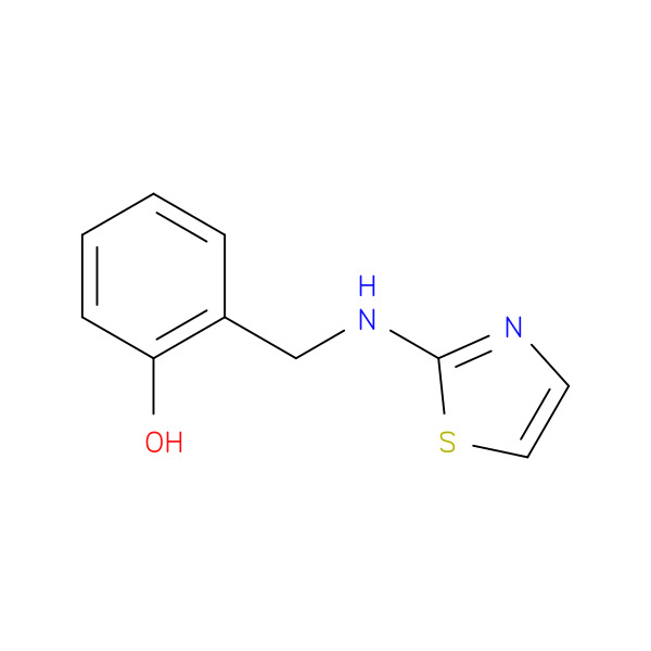Phenol, 2-[(2-thiazolylamino)methyl]- 化学構造式