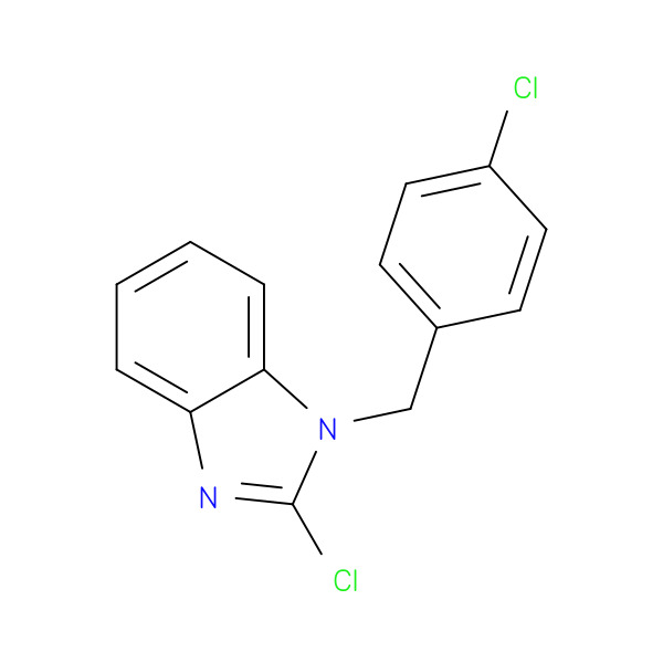1H-Benzimidazole, 2-chloro-1-[(4-chlorophenyl)methyl]- 化学構造式