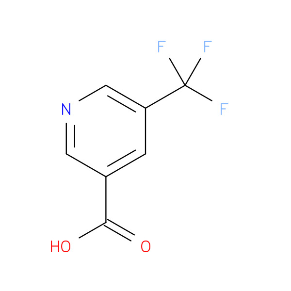 5-(Trifluoromethyl)-3-pyridinecarboxylic acid 化学構造式