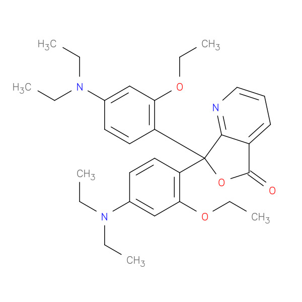 7,7-Bis(4-(diethylamino)-2-ethoxyphenyl)furo[3,4-b]pyridin-5(7H)-one 化学構造式
