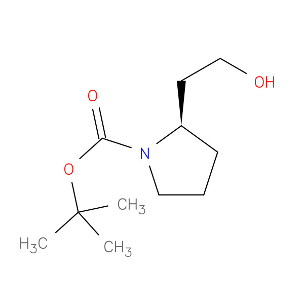 (R)-tert-Butyl 2-(2-hydroxyethyl)pyrrolidine-1-carboxylate 化学構造式
