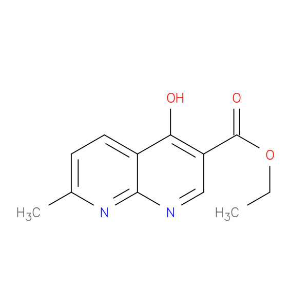 Ethyl 4-hydroxy-7-methyl-1,8-naphthyridine-3-carboxylate 化学構造式
