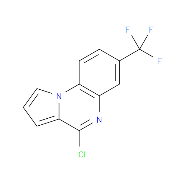 Pyrrolo[1,2-a]quinoxaline, 4-chloro-7-(trifluoromethyl)- 化学構造式