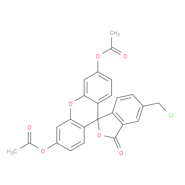 5-(Chloromethyl)-3-oxo-3H-spiro[isobenzofuran-1,9'-xanthene]-3',6'-diyl diacetate 化学構造式