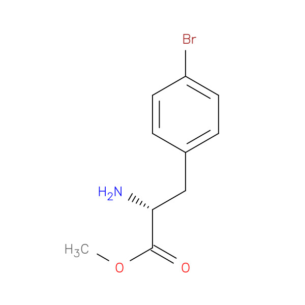 D-Phenylalanine, 4-bromo-, methyl ester 化学構造式