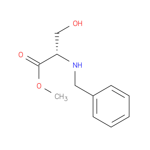 Serine, N-(phenylmethyl)-, methyl ester 化学構造式