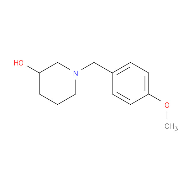3-Piperidinol, 1-[(4-methoxyphenyl)methyl]- 化学構造式