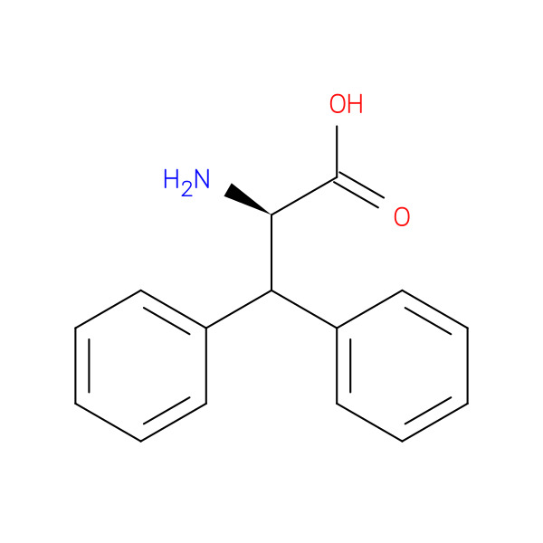 (R)-2-Amino-3,3-diphenylpropanoic acid 化学構造式