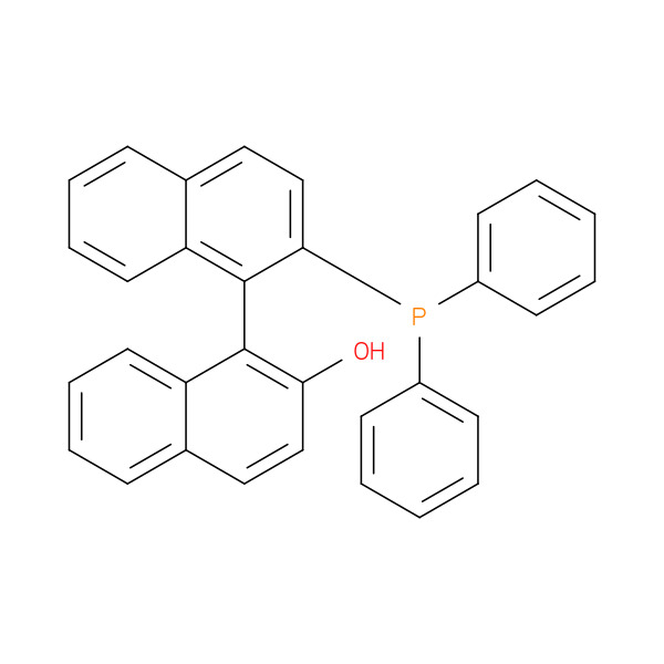 (R)-2'-(Diphenylphosphino)-[1,1'-binaphthalen]-2-ol 化学構造式