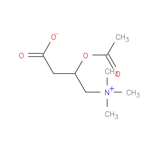 3-Acetoxy-4-(trimethylammonio)butanoate 化学構造式