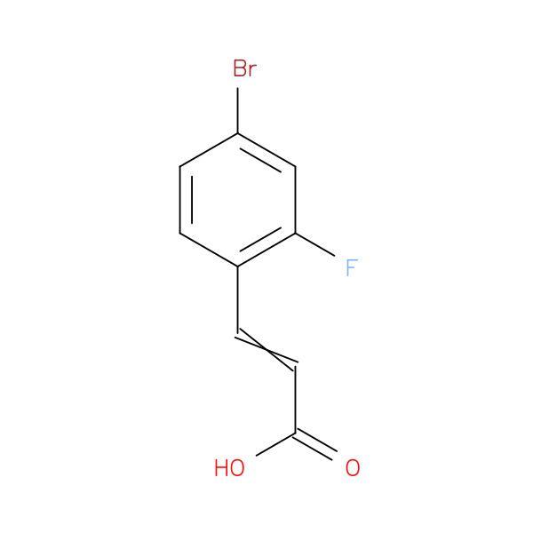 4-Bromo-2-Fluorocinnamic Acid 化学構造式